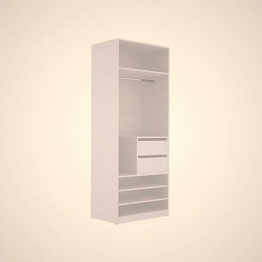 Garderoben-Set TRES 14B offener Kleiderschrank 80x206cm Kleiderstange Schubladen