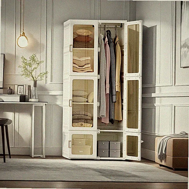 Garderobenschrank Kleiderschrank Flurschrank Schrank mit Tür Mehrzweckschrank