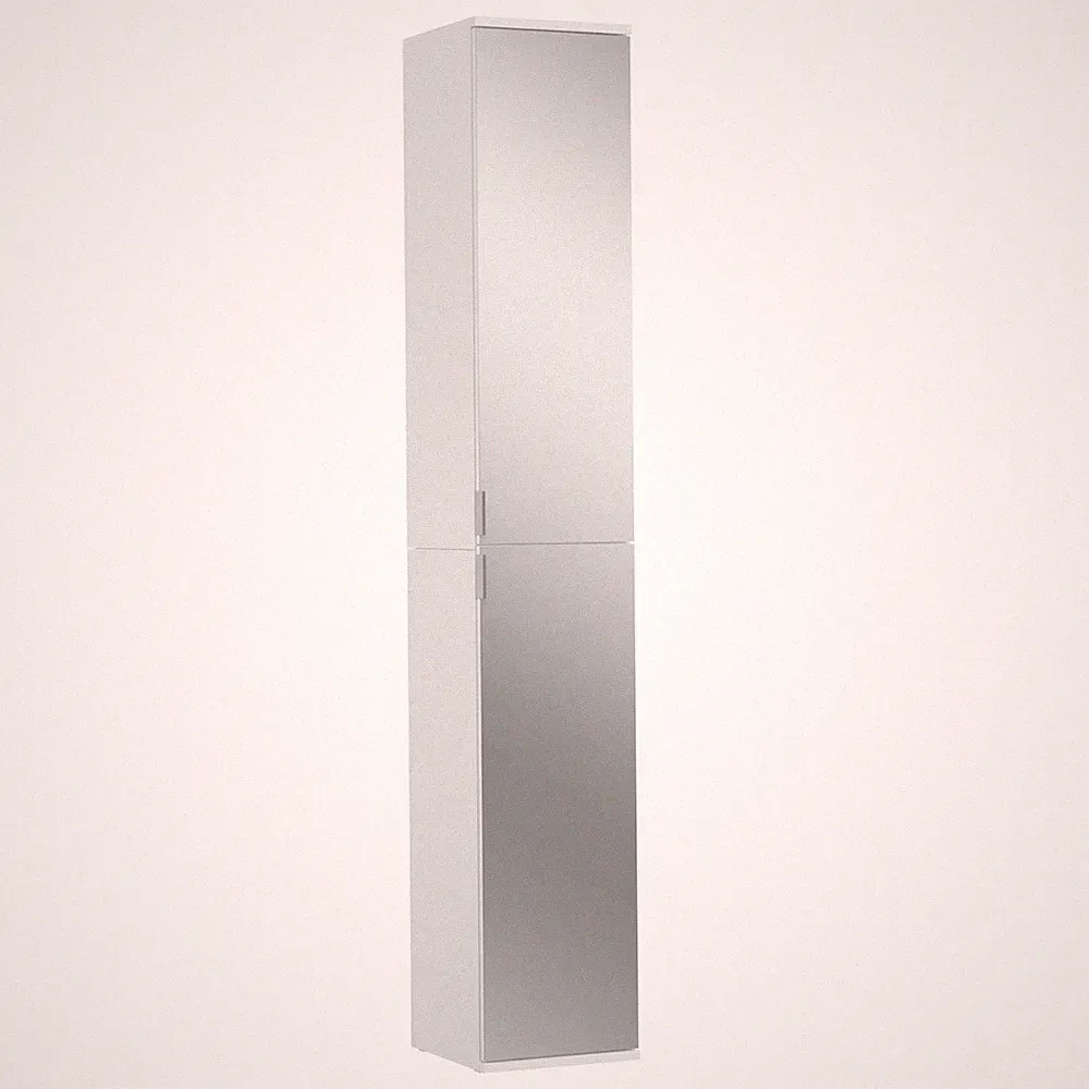 Garderobenschrank PROJEKT X - weiß - mit Spiegel - 30 cm breit Kleiderschrank