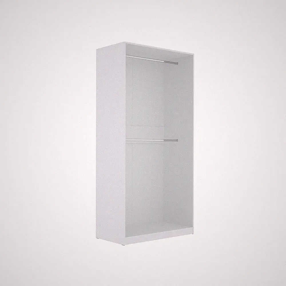 Garderobenschrank TRES 01B offener Kleiderschrank 100x206x51cm Kleiderstangen