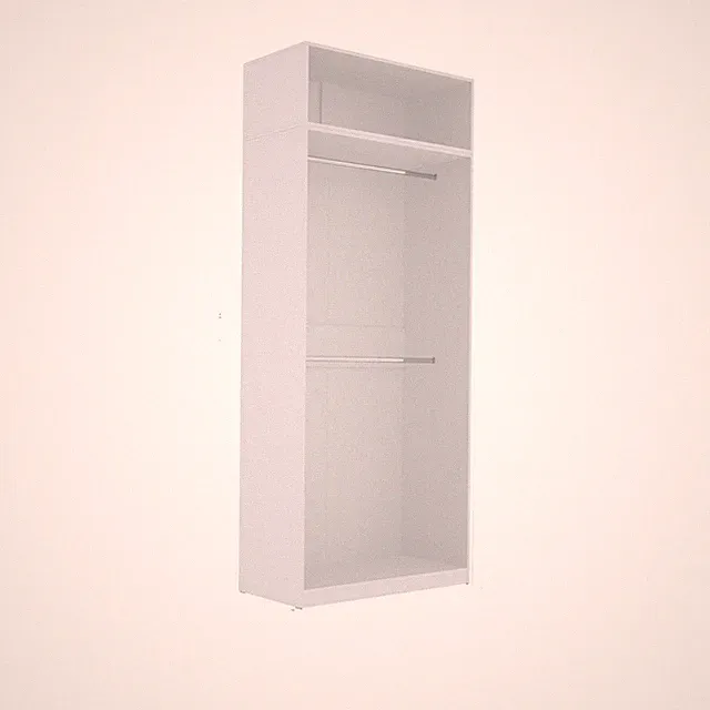 Garderobenschrank TRES 01NB offener Kleiderschrank 100x246x51cm Kleiderstangen
