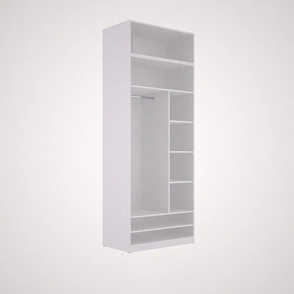 Garderobenschrank TRES 02NB offener Kleiderschrank 90x246cm Kleiderstange Fächer