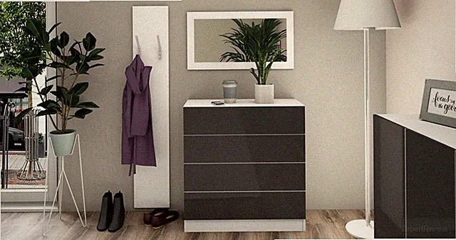 Garderobenset Kommode Paneel Spiegel Weiß Sparset 3teilig VAASA
