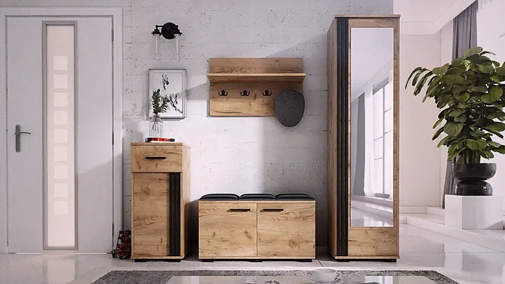Garderobenset PIK Wandgarderobe Flurmöbel, Kleiderschrank, fertig aufgebaut TOP!