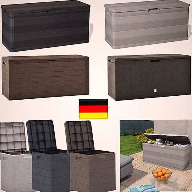 Garten Aufbewahrungsbox Terrasse Wasserdicht Auflagen Kissen Box Kiste 90L-420L
