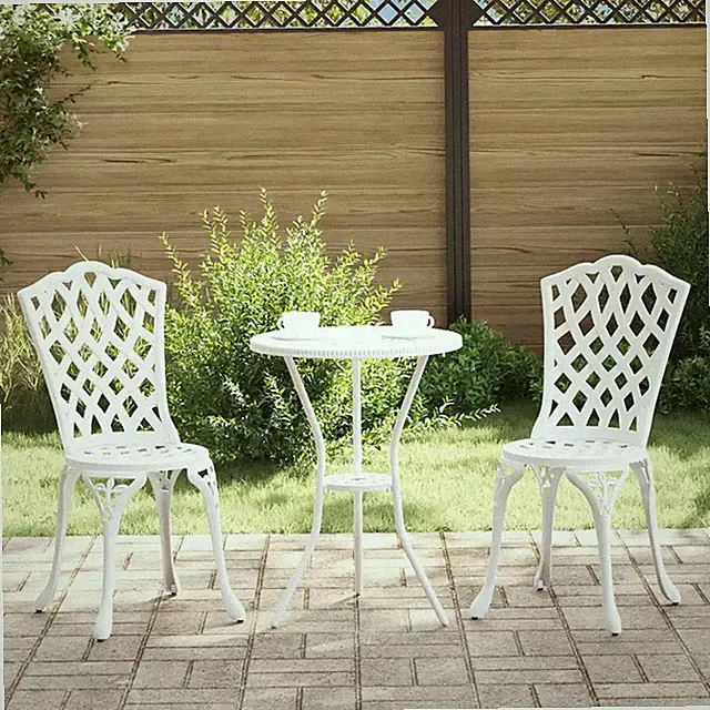 Garten Bistro Set 3 stk. Aluminium Gartenmöbel Terrassengastronomie-Set vidaXL
