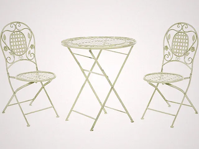 Garten Bistro Set Balkon Terasse 2er hellgrün zusammenklappbar Bivio