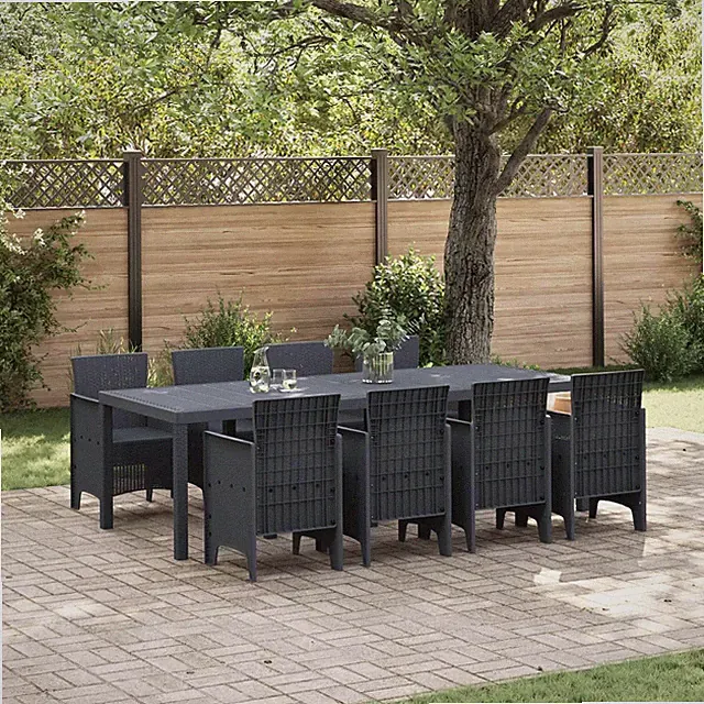 Garten Essgruppe Polypropylen Essset Gartenmöbel Esszimmertisch Set vidaXL