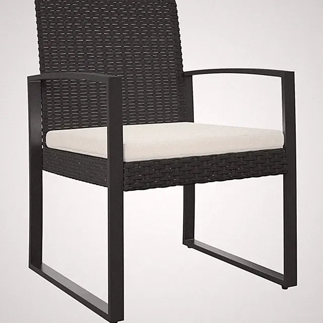 Garten-Esszimmerstühle 2 Stk. Schwarz PP-Rattan