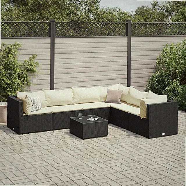 Garten Lounge Set Gartenmöbel Sofa Garnitur Sitzgruppe Poly Rattan vidaXL