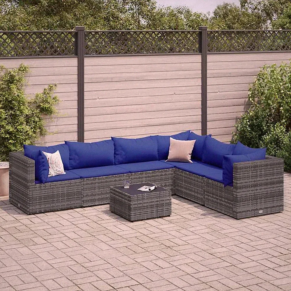 Garten Lounge Set Gartenmöbel Sofa Garnitur Sitzgruppe Poly Rattan vidaXL