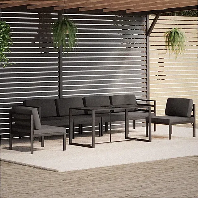 Garten Lounge Set Kissen Gartenmöbel Sofa Garnitur Sitzgruppe Aluminium vidaXL