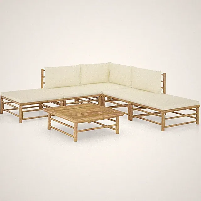Garten-Lounge-Set Loungemöbel Sitzgruppen Gartenmöbel-Set Gartenset Bambus