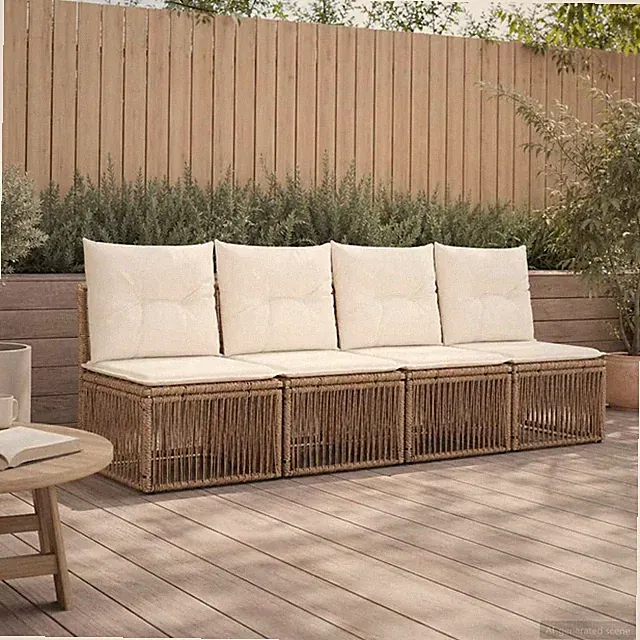 Garten-Sofa Poly-Rattan Outdoor-Sofa Poly-Rattan-Sitzmöbel Rattan-Sofa vidaXL