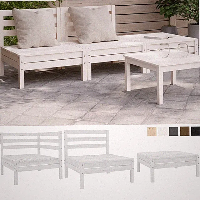 Garten Sofagarnitur Massivholz Lounge Set Garnitur Gartengarnitur Gartenmöbel
