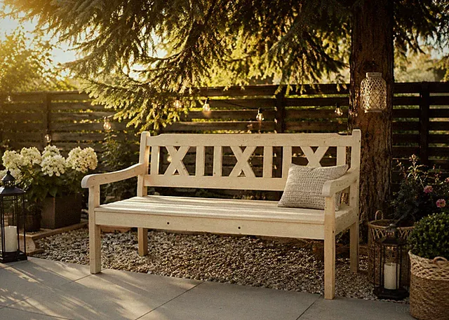 Gartenbank 155cm Friesenbank 3-Sitzbank Massivholzbank Natur-Holz geöl NEU & OVP