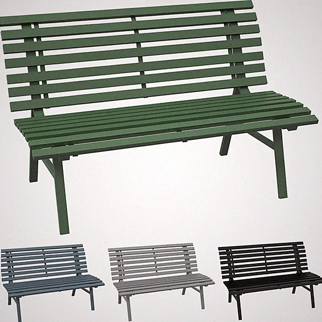 Gartenbank, 2 Sitzer Parkbank, Sitzbank, Balkonbank mit Rückenlehne, für Garten