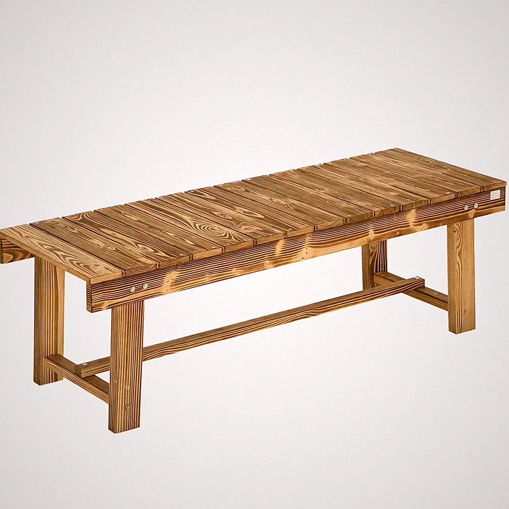 Gartenbank 2-Sitzer Sitzbank Holzbank Gartenmöbel Massivholz Natur 1,1 m