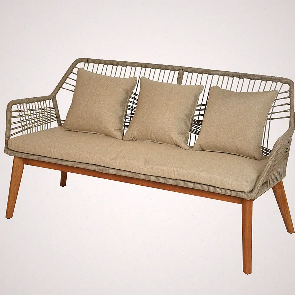 Gartenbank 3-Sitzer Metall Gartensofa Sitzbank Terrasse Balkon Gartenmöbel