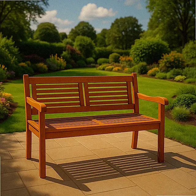 Gartenbank Akazie 110 cm 2-Sitzer Sitzbank CORUNA