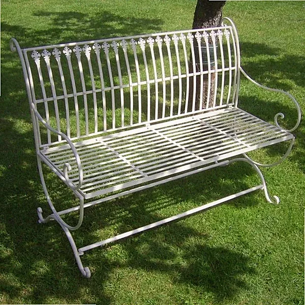 GARTENBANK ANTIK NOSTALGIE LANDHAUSSTIL NEU GARTENMÖBEL METALL PARK BANK EISEN