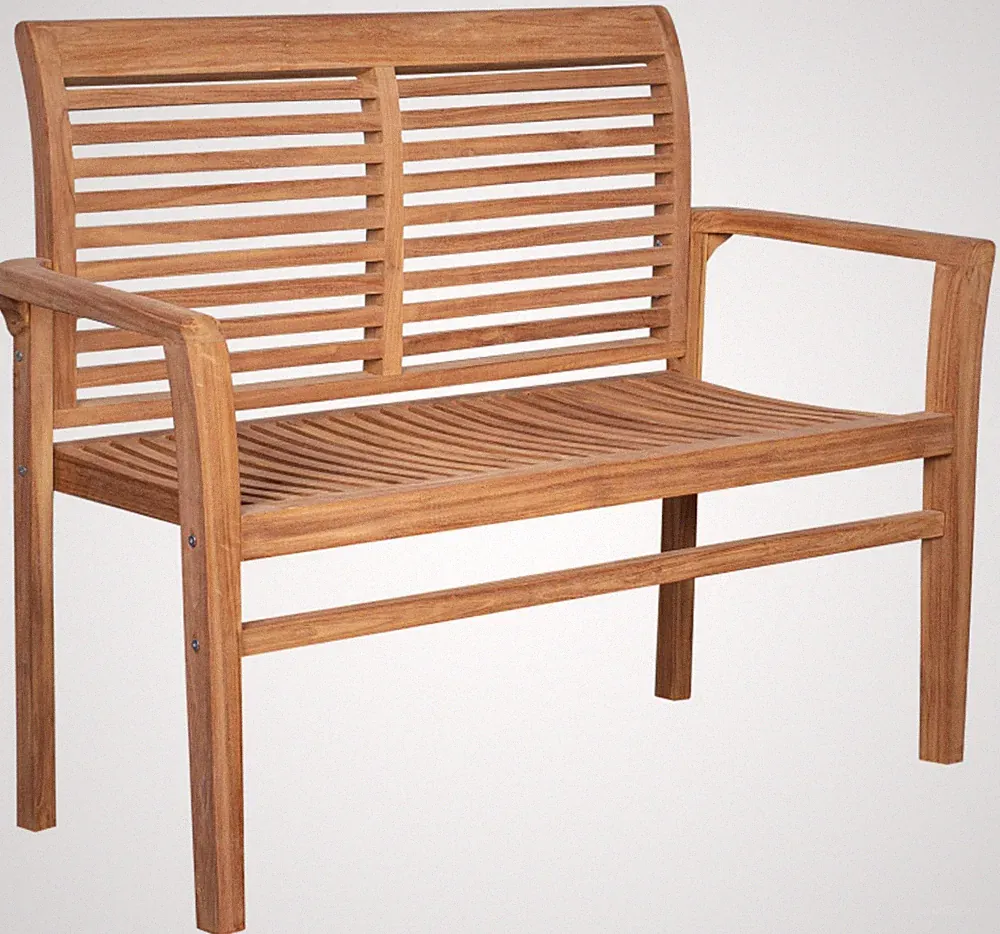 Gartenbank Derby Teak 120 cm stapelbar Sitzbank Holzbank Teakbank Parkbank Bank