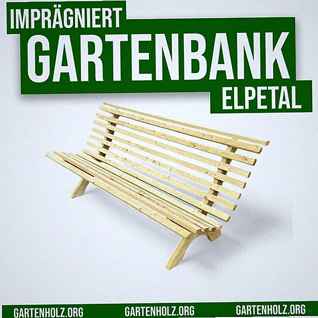 Gartenbank Holzbank Sitzbank Gartenmöbel 2-Sitzer Holz Bank Massiv KDI Bausatz