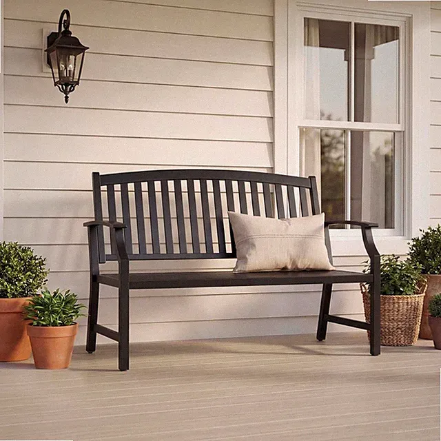 Gartenbank Metall Parkbank Holz Stuhl Sitzbank Balkon Sitzgelegenheit