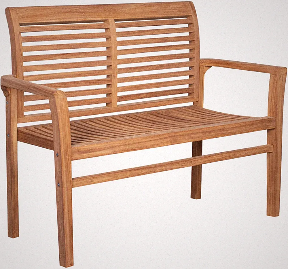 Gartenbank Parkbank Derby Teak 120 cm stapelbar Holzbank Teakbank Sitzbank