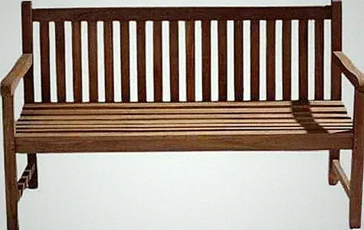 Gartenbank Parkbank Holzbank 120cm Breite wetterfest Teakholz