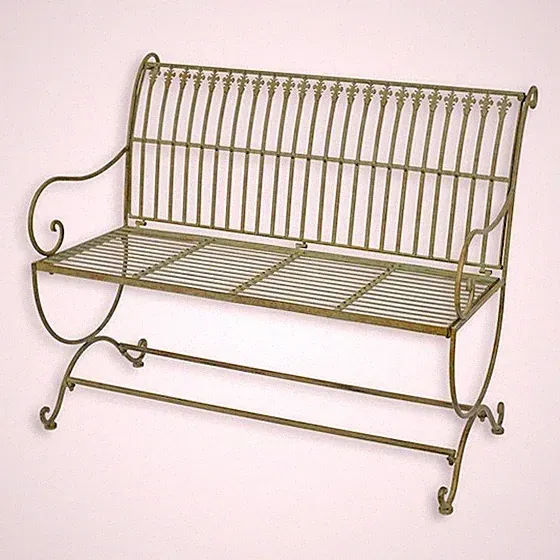 Gartenbank Parkbank Shabby Chic Eisen 103,5 cm grün