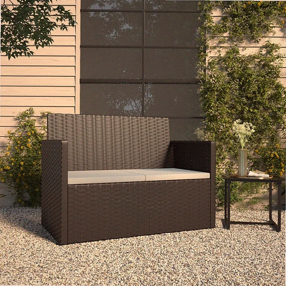Gartenbank Sitzbank Parkbank Bank Terrassenbank Gartenmöbel Poly Rattan vidaXL