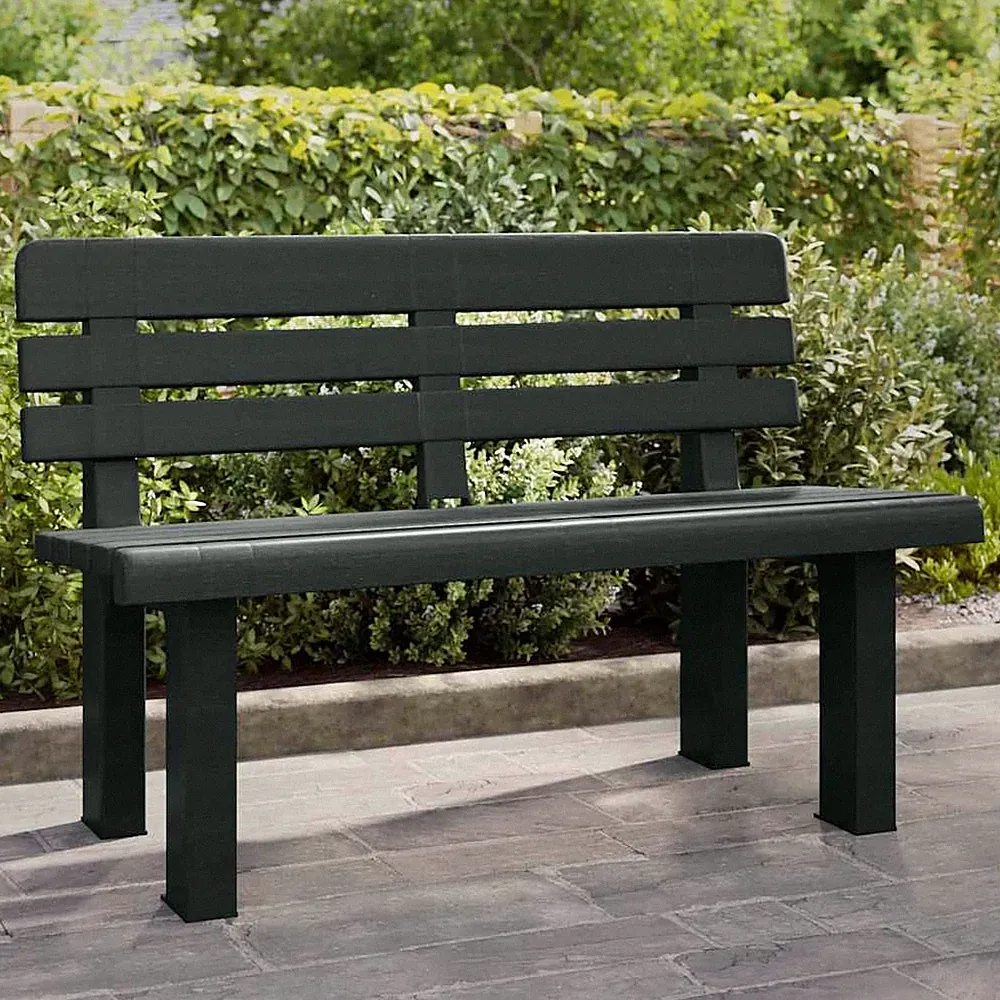 Gartenbank Sitzbank Parkbank Gartenmöbel Outdoor Bank Grün Polypropylen vidaXL
