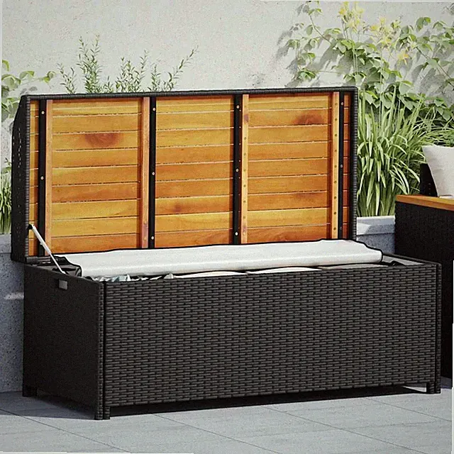 Gartenbank Stauraum Gartentruhe Truhenbank Kissenbox Sitzbank Sitzhocker vidaXL