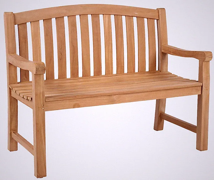 Gartenbank Swindon Teak 120 cm Sitzbank Gartenmöbel Holzbank Teakbank Parkbank
