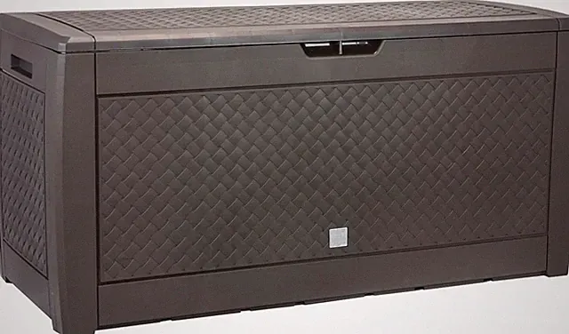 Gartenbox 8487 Auflagenbox Kunststoff Kissenbox Kiste Gartentruhe Rattan Optik