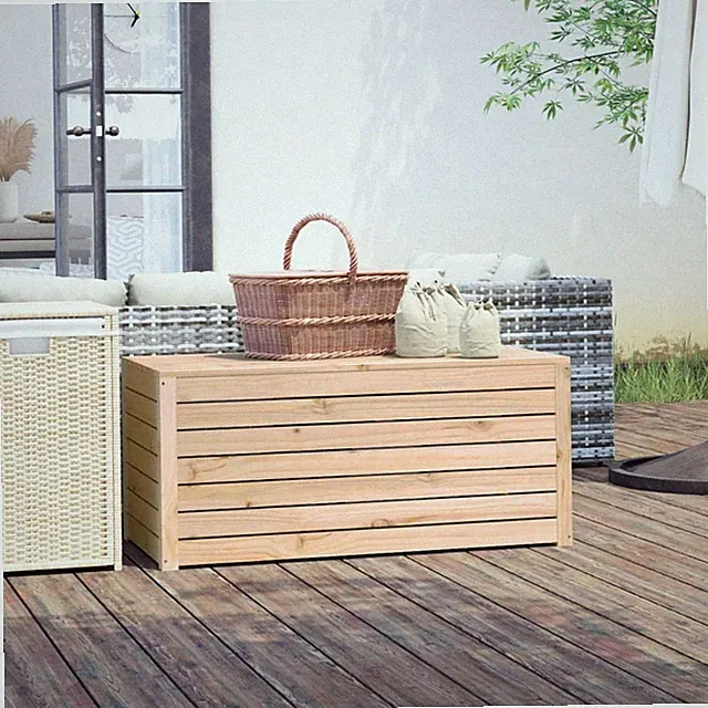 Gartenbox Aufbewahrungsbox Kissenbox Truhe Gartenmöbel Massivholz Kiefer vidaXL