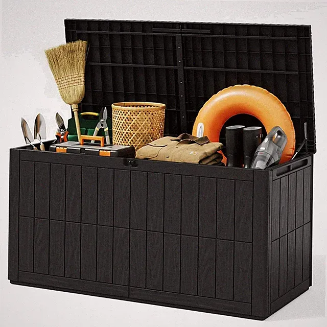 Gartenbox Gartenkiste Auflagenbox 450L Sitzbank Kissenbox