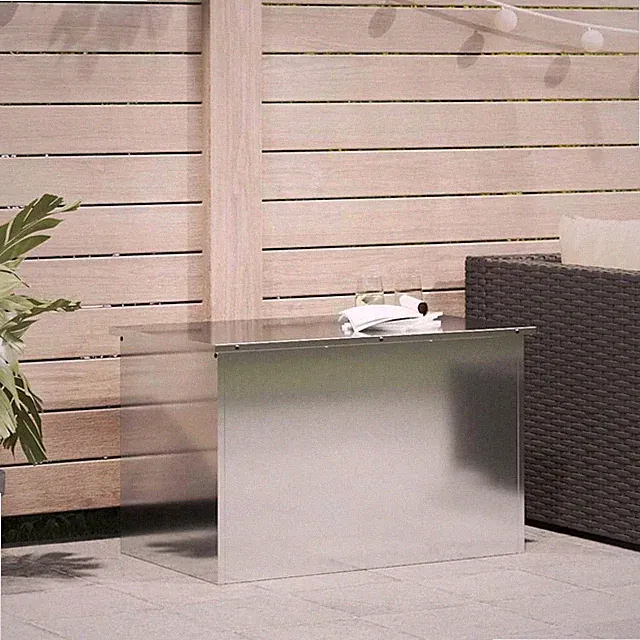 Gartenlagerkissenbox Stahl 80 x 50,5 x 50 cm 175 L Silber