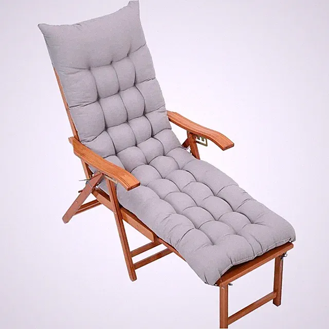 Gartenliege Auflage, Antirutsch, 160x50x8cm, Sonnenliege Polster, Grau, wette...