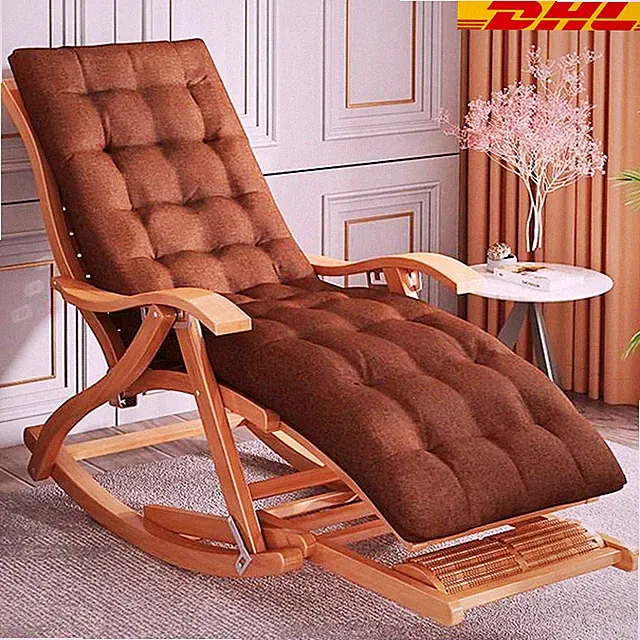 Gartenliege Holz Relaxliege Schaukelliege Schaukelstuhl Klappbar Ergonomisch XXL