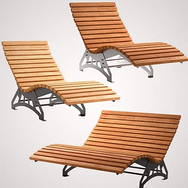 Gartenliege Sonnenliege LOUNGER Komplettset inkl. Holzlatten von SOTECH