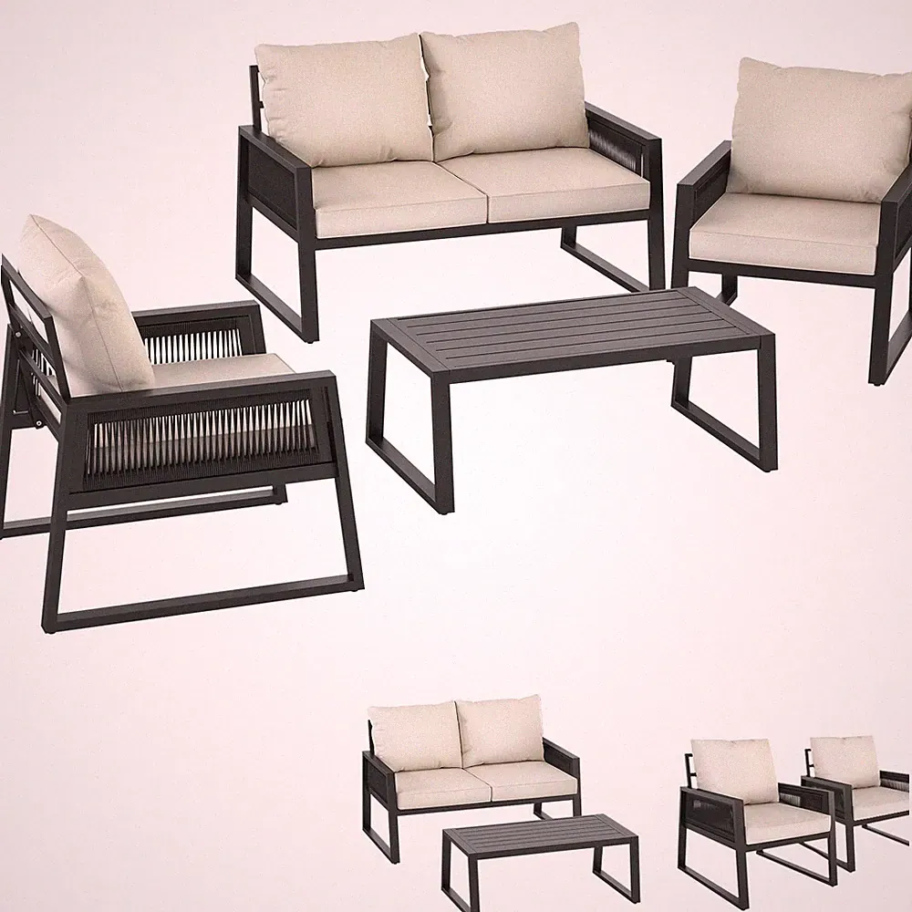 Tectake Rope Design Lounge-Set