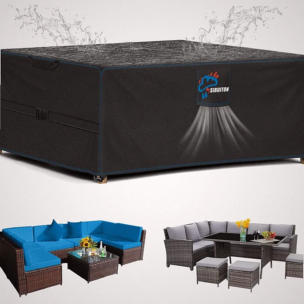 Gartenmöbel Abdeckhaube schwarz 250x250x90cm Möbel Schutzhülle