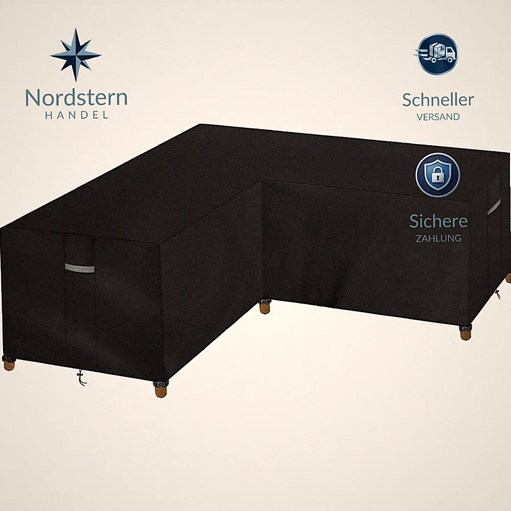 Gartenmöbel Abdeckung L-Form Schutzhülle für Lounge Ecksofa 250x250x110cm