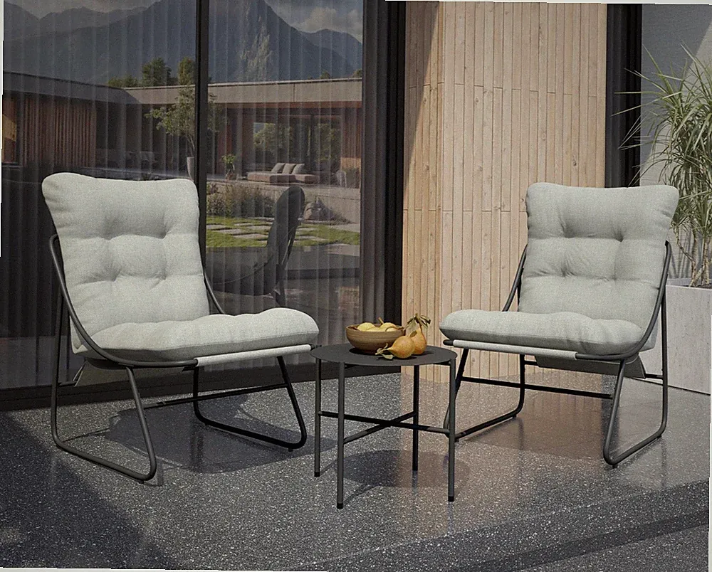 Gartenmöbel Edoste Gartenset Essgruppe für 2 Personen für die Terrasse M24