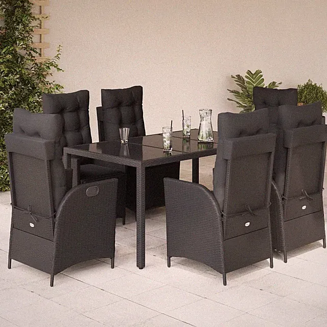 Gartenmöbel Essgruppe Gartengarnitur Sitzgruppe Gartenset Poly Rattan vidaXL