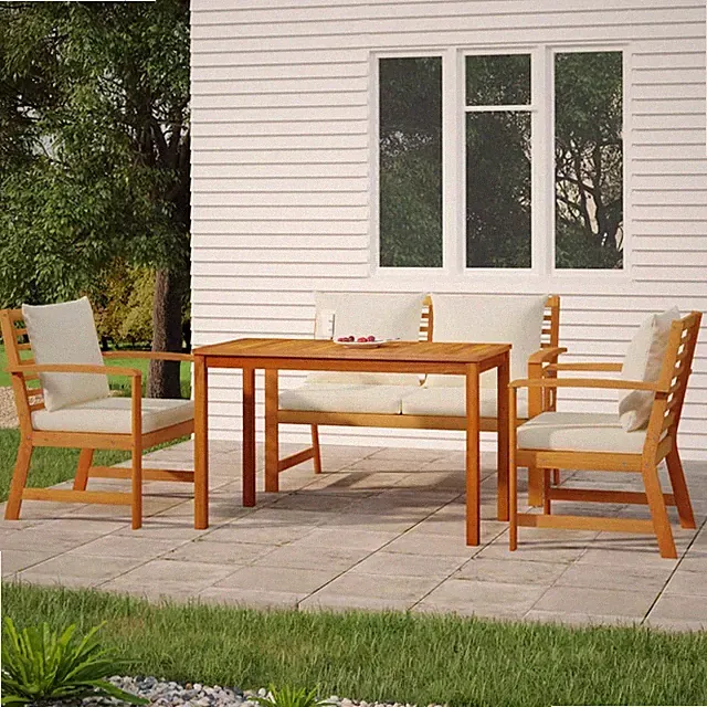 Gartenmöbel Kissen Massivholz Akazie Gartengarnitur mehrere Auswahl vidaXL