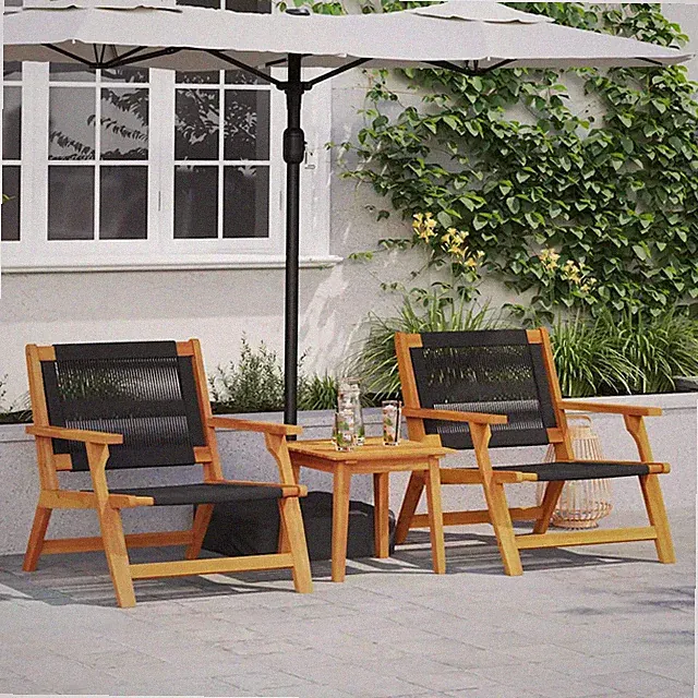 gartenmöbel Massivholz Akazie Outdoor-Sitzplätze Modernes Design vidaXL