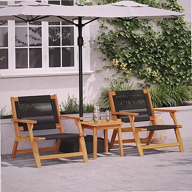 gartenmöbel Massivholz Akazie Outdoor-Sitzplätze Modernes Design vidaXL